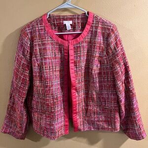 Women's Pink Plaid Jacket
